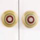 Multicolor Stripe Flat Ceramic Drawer Knob